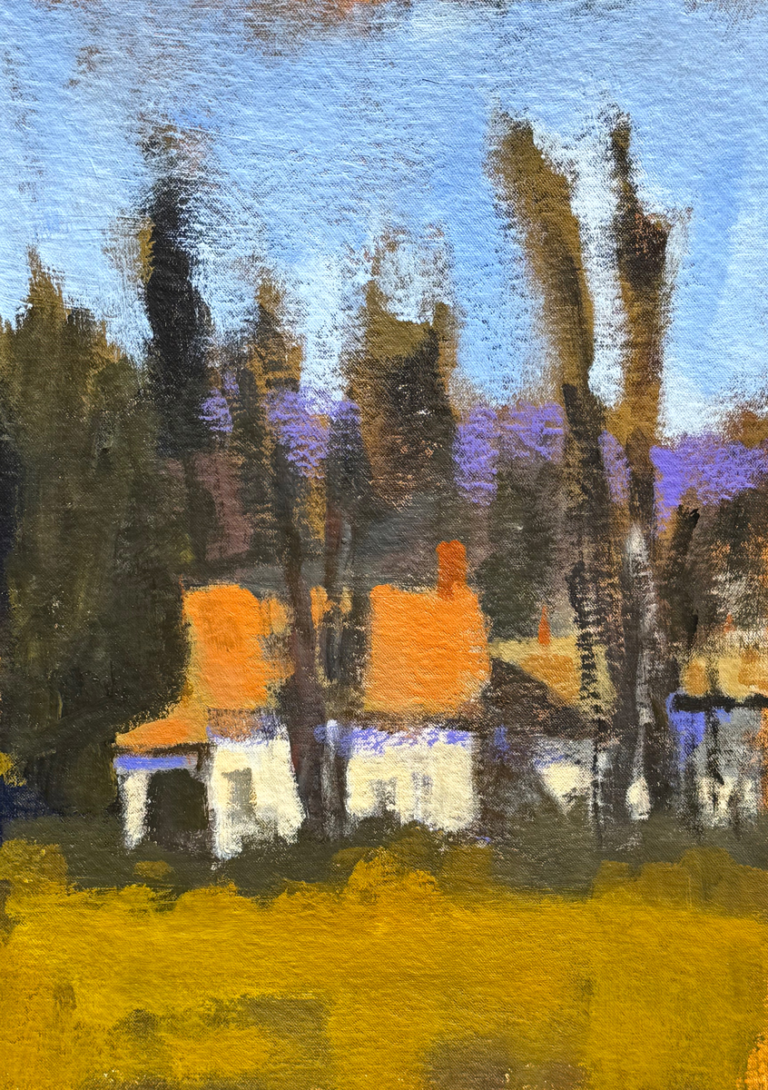 SOLD Farm House Artwork by Bob Schlegel, Dana Gallery Artist