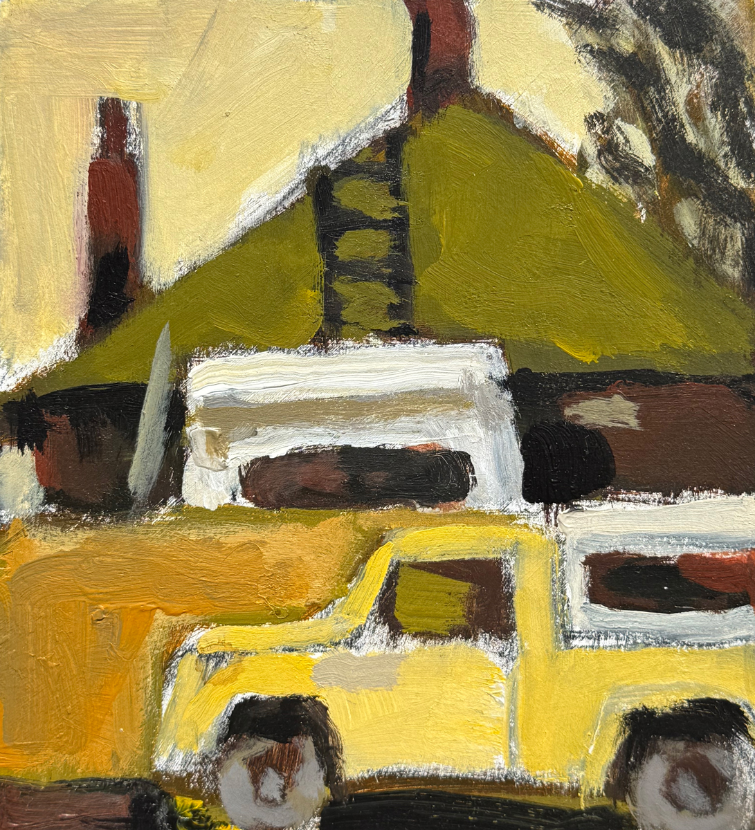 Pit Stop Artwork by Bob Schlegel, Dana Gallery Artist