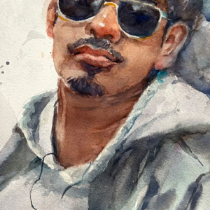 Painting for WaterMedia 2024, A national juried show hosted by Montana Watercolor Society at Dana Gallery