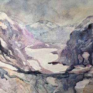 Painting for WaterMedia 2024, A national juried show hosted by Montana Watercolor Society at Dana Gallery