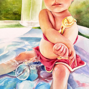 Painting for WaterMedia 2024, A national juried show hosted by Montana Watercolor Society at Dana Gallery