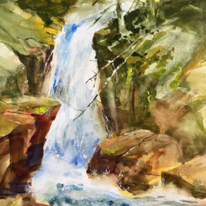 Painting for WaterMedia 2024, A national juried show hosted by Montana Watercolor Society at Dana Gallery