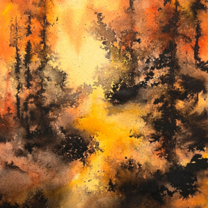 Painting for WaterMedia 2024, A national juried show hosted by Montana Watercolor Society at Dana Gallery