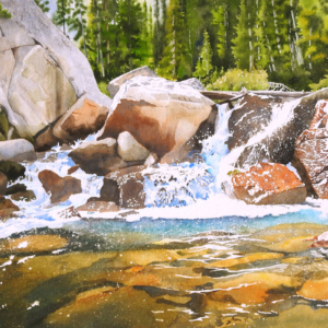 Painting for WaterMedia 2024, A national juried show hosted by Montana Watercolor Society at Dana Gallery