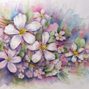 Painting for WaterMedia 2024, A national juried show hosted by Montana Watercolor Society at Dana Gallery
