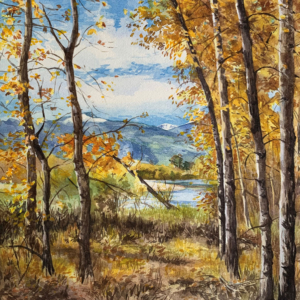 Painting for WaterMedia 2024, A national juried show hosted by Montana Watercolor Society at Dana Gallery