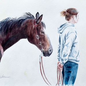 Painting for WaterMedia 2024, A national juried show hosted by Montana Watercolor Society at Dana Gallery