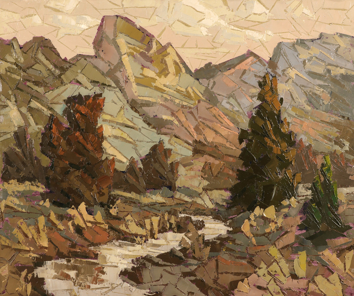 Pastel Peaks Painting by Ryan Shuman, Dana Gallery Artist