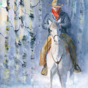 Painting for WaterMedia 2024, A national juried show hosted by Montana Watercolor Society at Dana Gallery