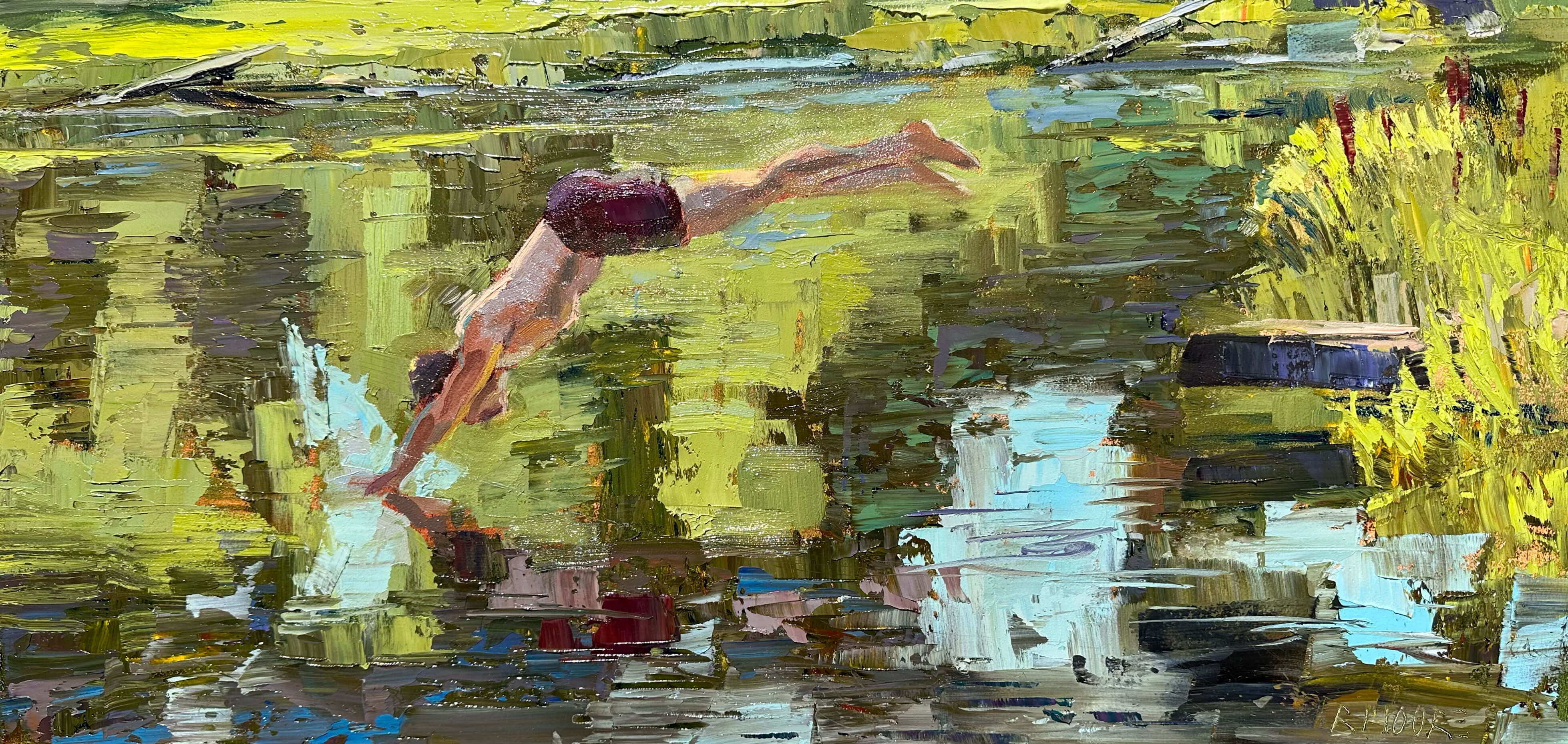 Dippin' Time Robert Moore Artist Painting Dana Gallery