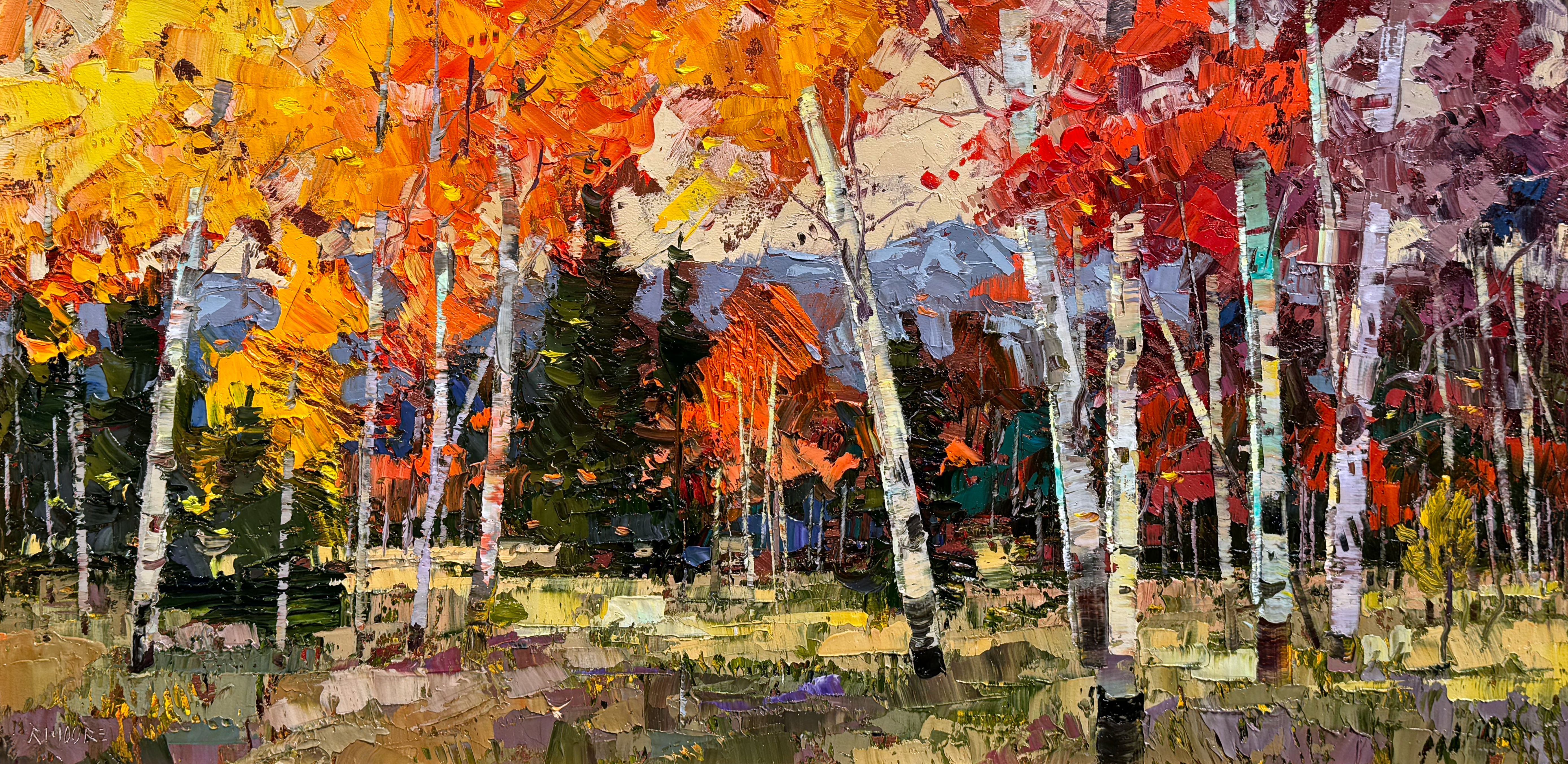 SOLD Height of Autumn Painting by Robert Moore, Dana Gallery Artist