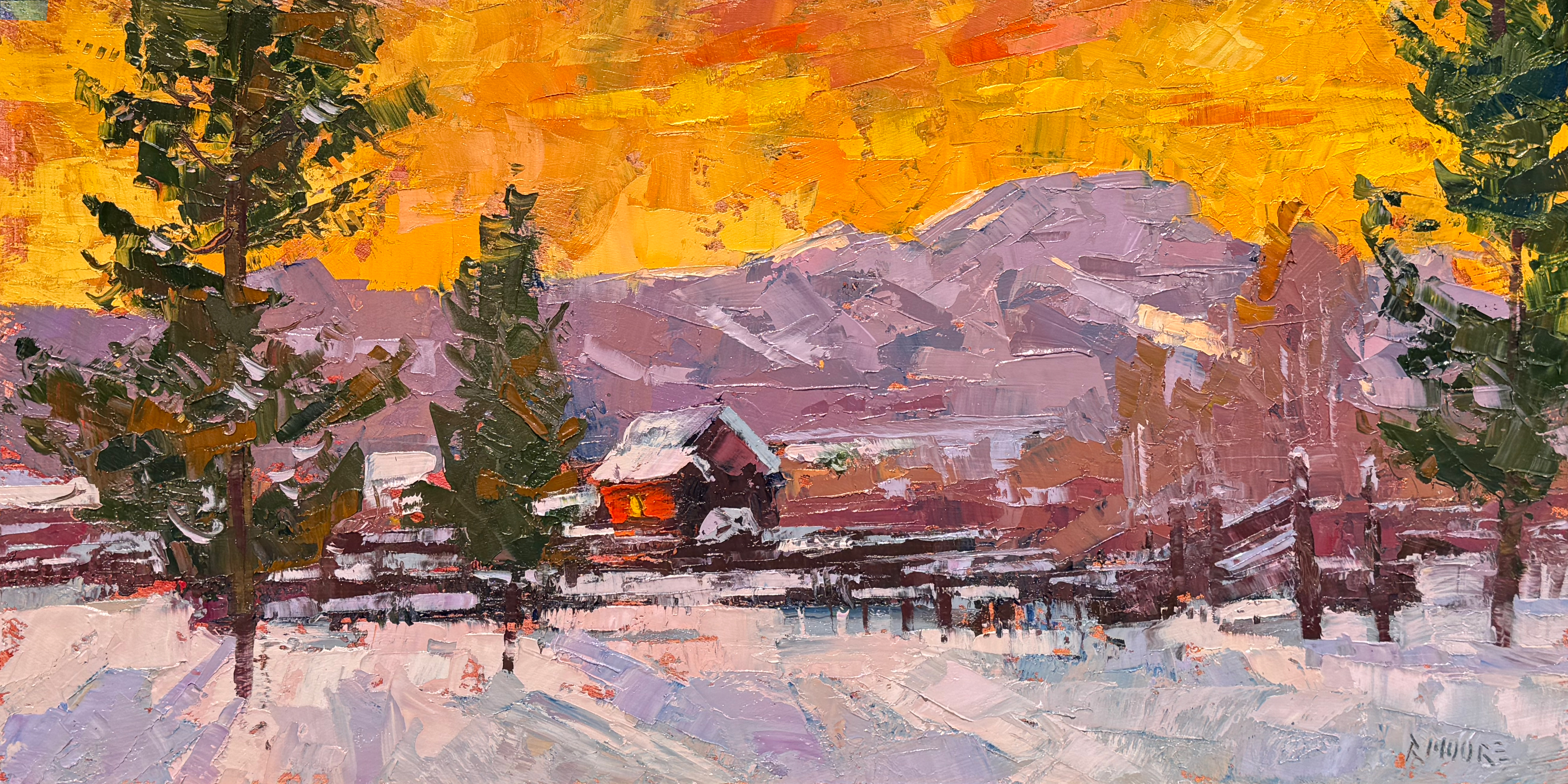 SOLD The Homestead Painting by Robert Moore, Dana Gallery Artist