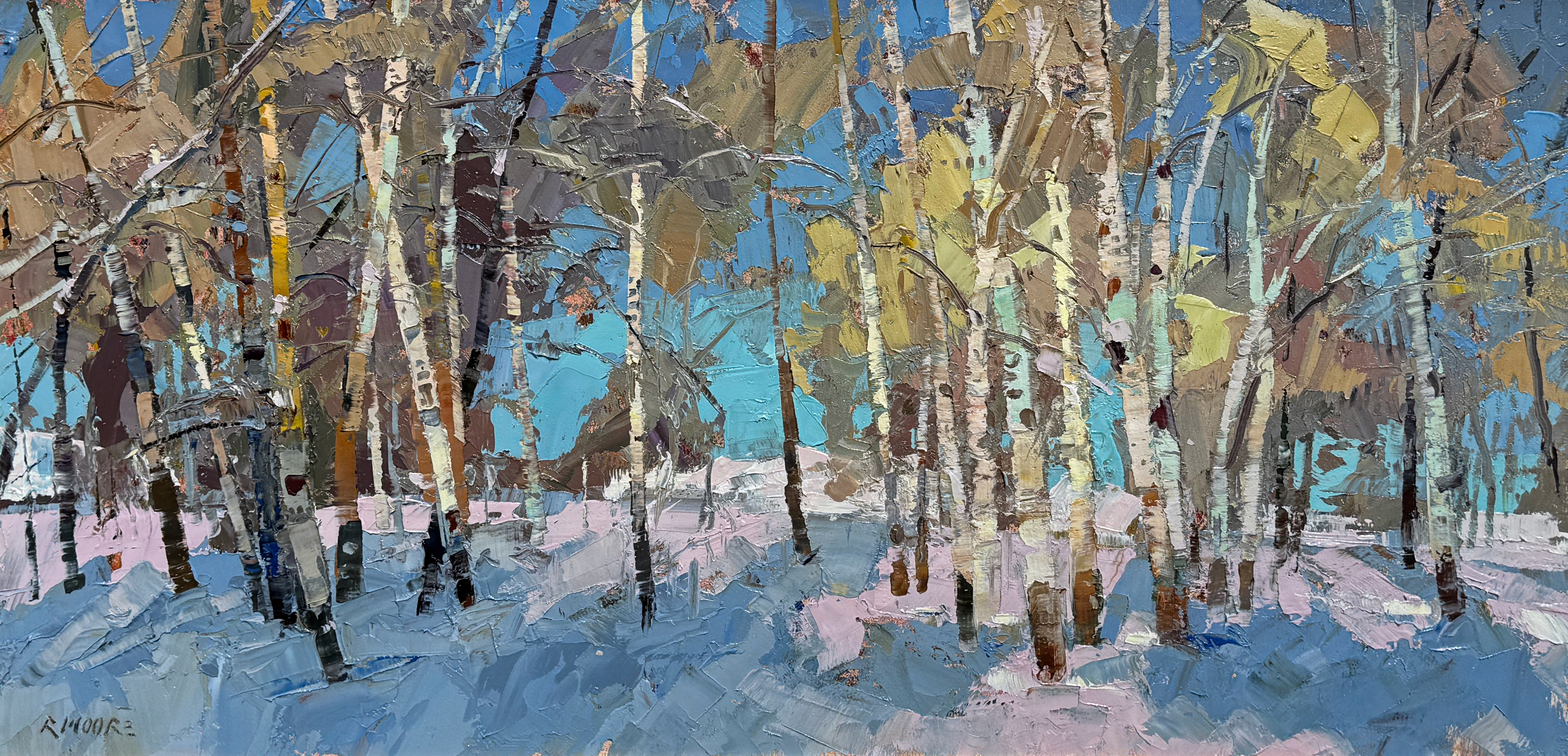 Winter Grove Painting by Robert Moore, Dana Gallery Artist