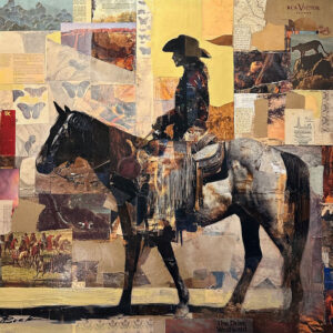 Mixed media collage by Buck, Contemporary Artist at Dana Gallery in Missoula Montana