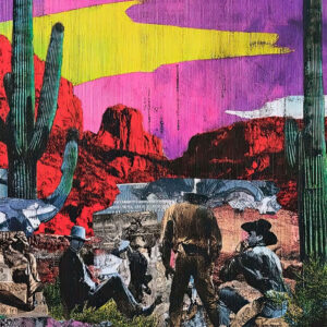 Mixed media collage by Buck, Contemporary Artist at Dana Gallery in Missoula Montana