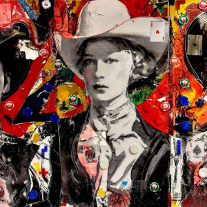 Mixed media collage by Buck, Contemporary Artist at Dana Gallery in Missoula Montana