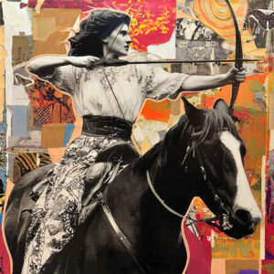 Mixed media collage by Buck, Contemporary Artist at Dana Gallery in Missoula Montana