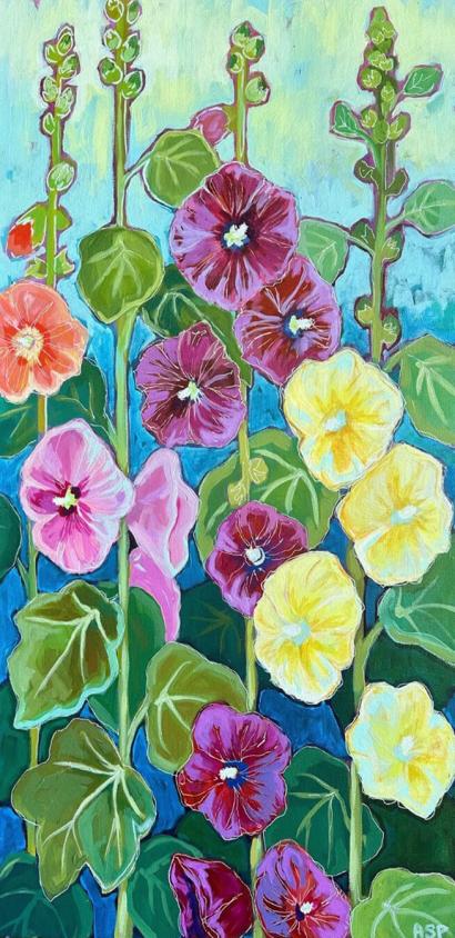 Humming Hollyhocks