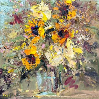 Roses and Sunflowers