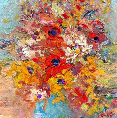 Beautiful Poppies and Sunflowers
