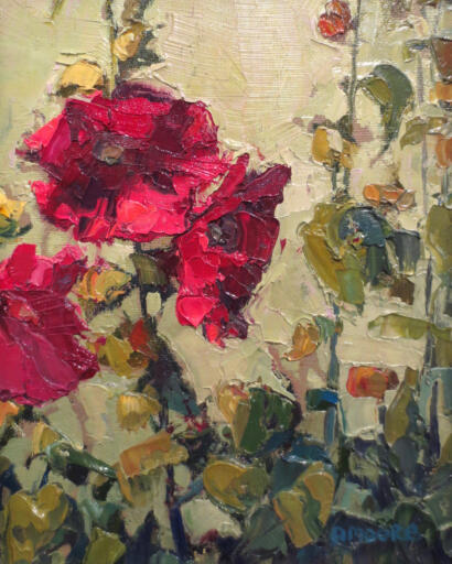 Hollyhocks